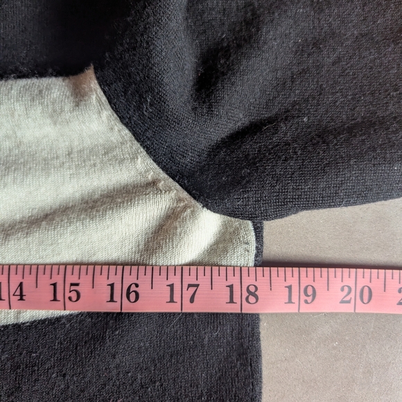 Bella Freud - 1970 Jumper - Black and White Crewneck Sweater - Picture 9 of 16